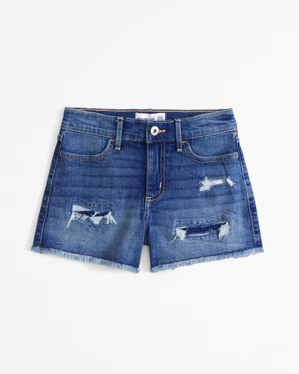 high rise relaxed shorts | Abercrombie & Fitch (US)