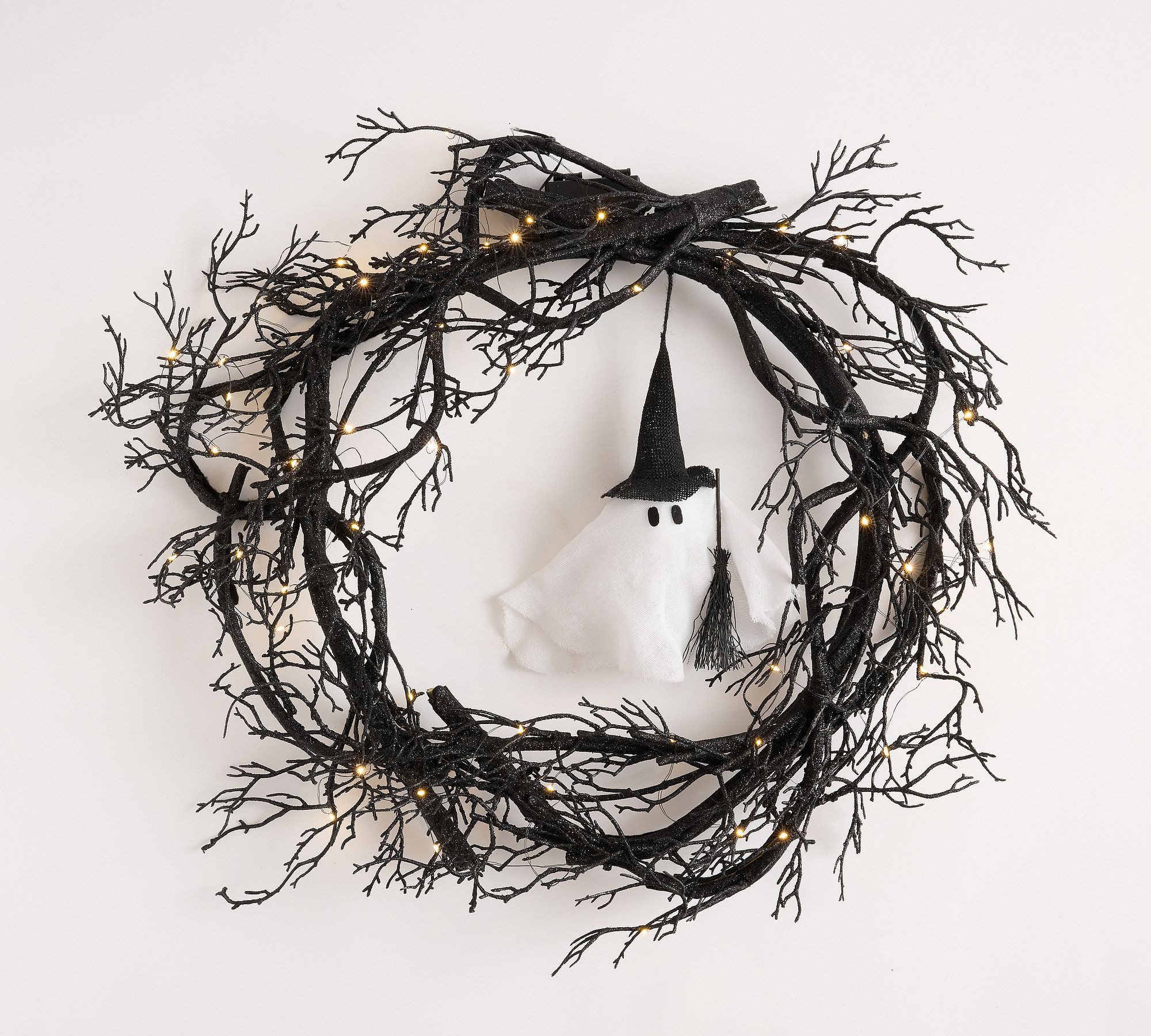 Lit Ghost Witch Wreath | Pottery Barn (US)
