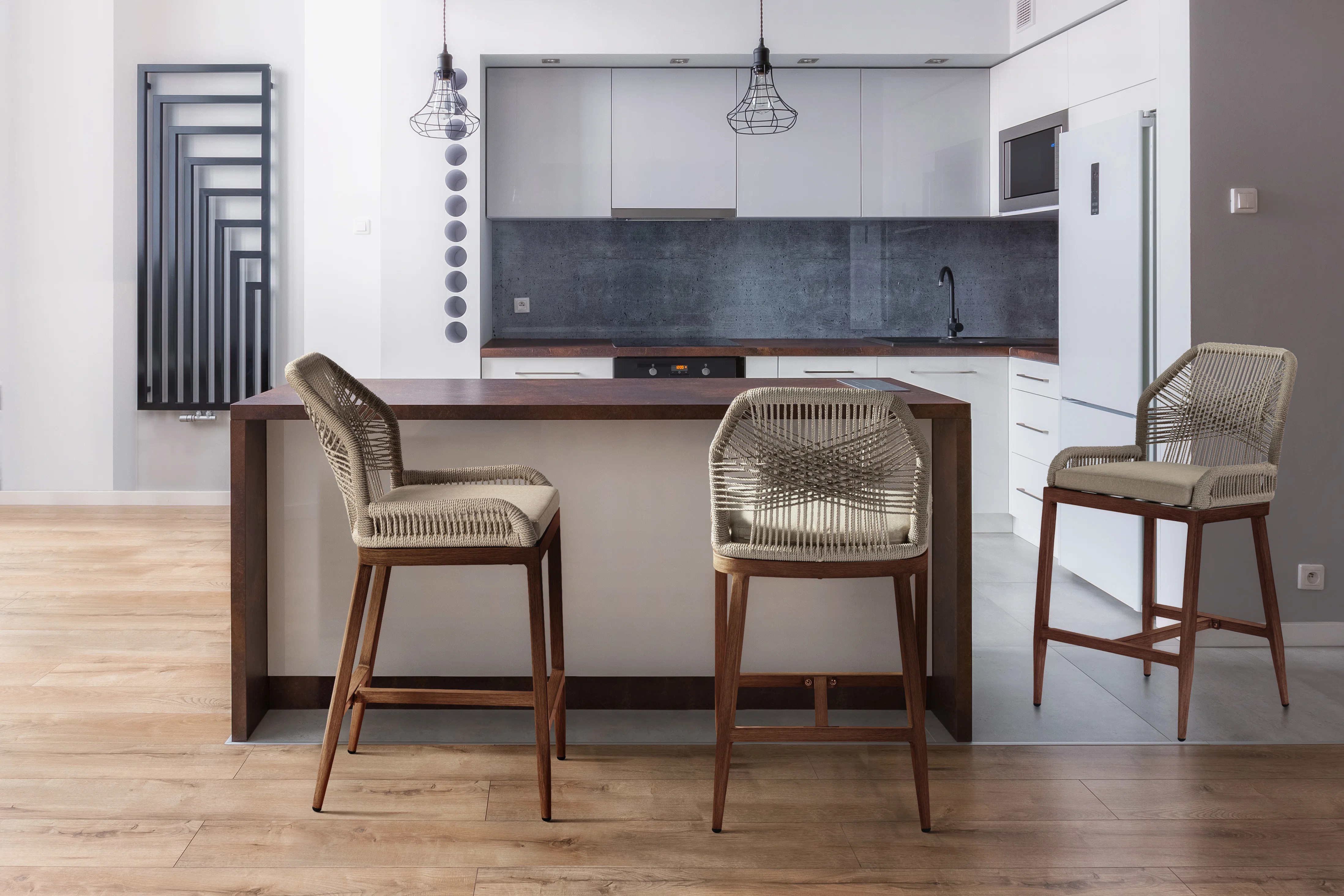 Upholstered Counter Stool with Metal Frame (Set of 2) | Wayfair North America