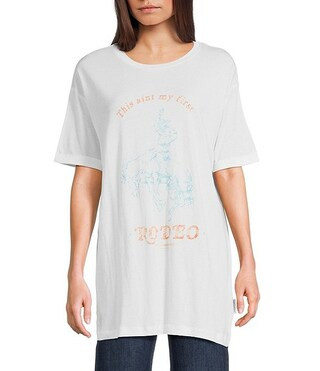 Short Sleeve Ain't My First Rodeo Graphic Oversized T-Shirt | Dillard's