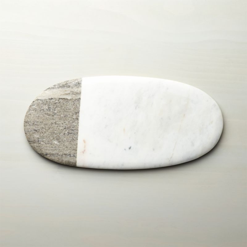 2-Tone Large Marble Board + Reviews | Crate and Barrel | Crate & Barrel