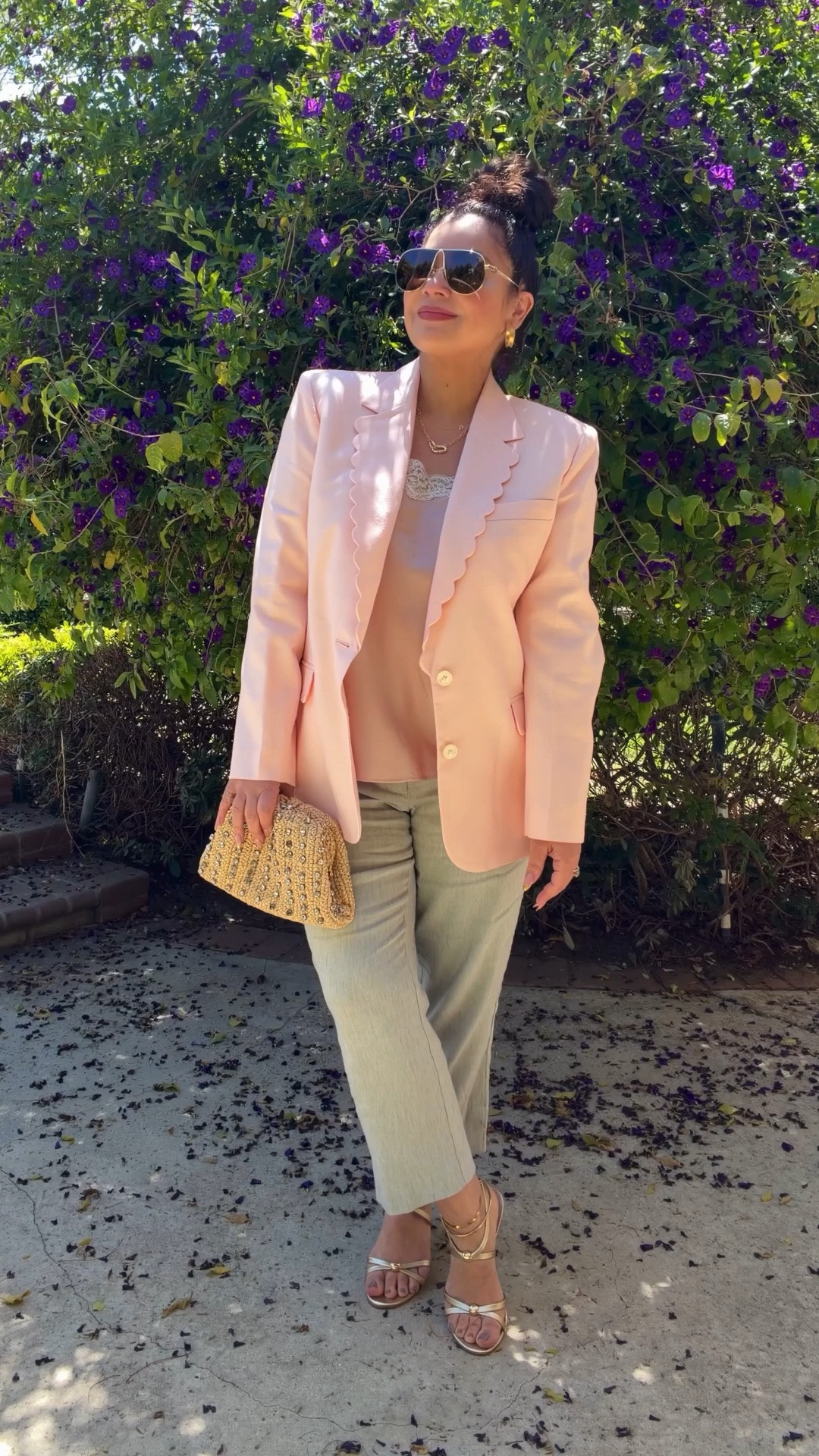 Soft pink, linen, and just a little bit of magic 💗

This blazer with the scalloped lapel completely stole my heart… the dreamiest shade of pink, perfectly cut, and so feminine. Paired it with a simple camisole, the most comfortable (and flattering) linen pants, gold strappy sandals, and a raffia clutch with the prettiest gemstones.

An easy, elevated look that feels as good as it looks. Ladies - get dressed today and make it a good one. 

🛍 Linking everything in LTK

#over50fashion #styleover50 #over50style #over50andfabulous #fashionover50