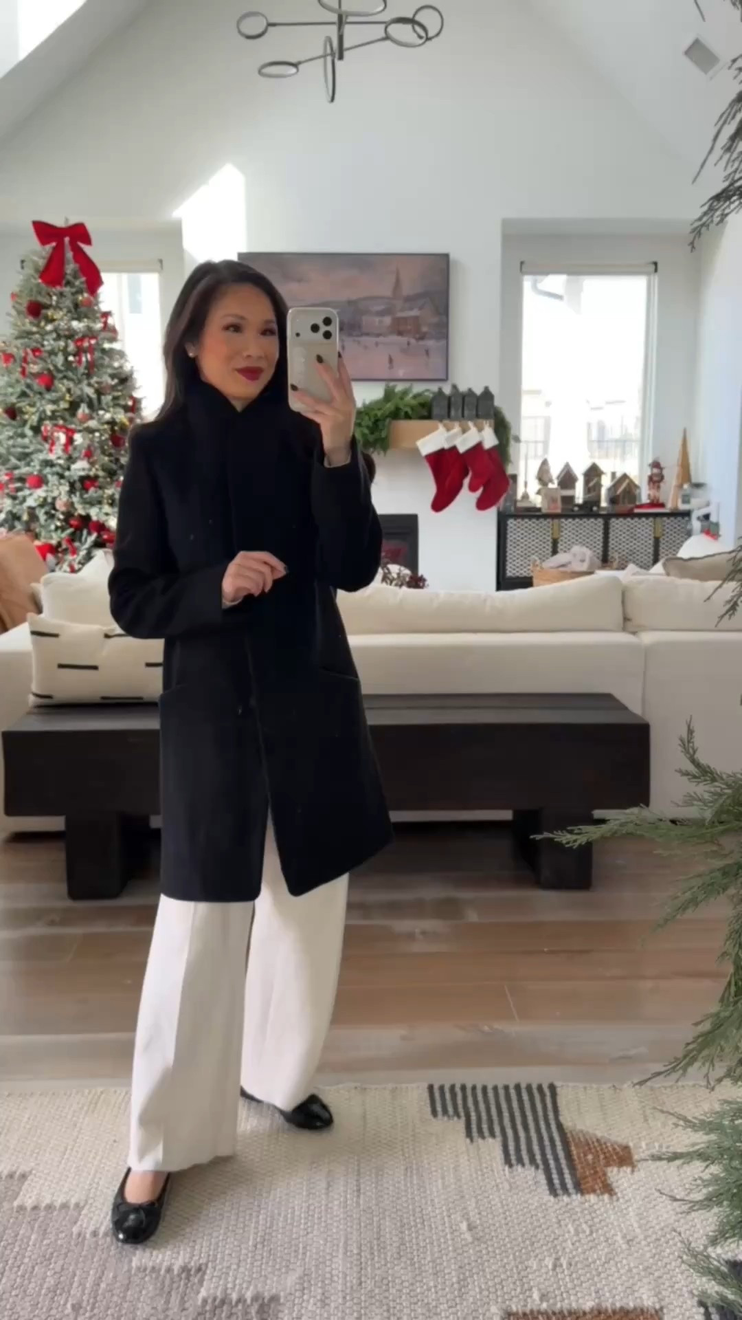 Wool and cashmere coat that is great for winter and on sale for 20% off! Comes in many colors and I’m wearing size XS. Keeps you warm in freezing temperatures and looks so chic! 

#LTKootd #LTKSaleAlert #LTKSeasonal