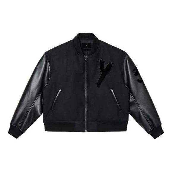 adidas Y-3 Letterman Jacket 'Black' | KICKS CREW