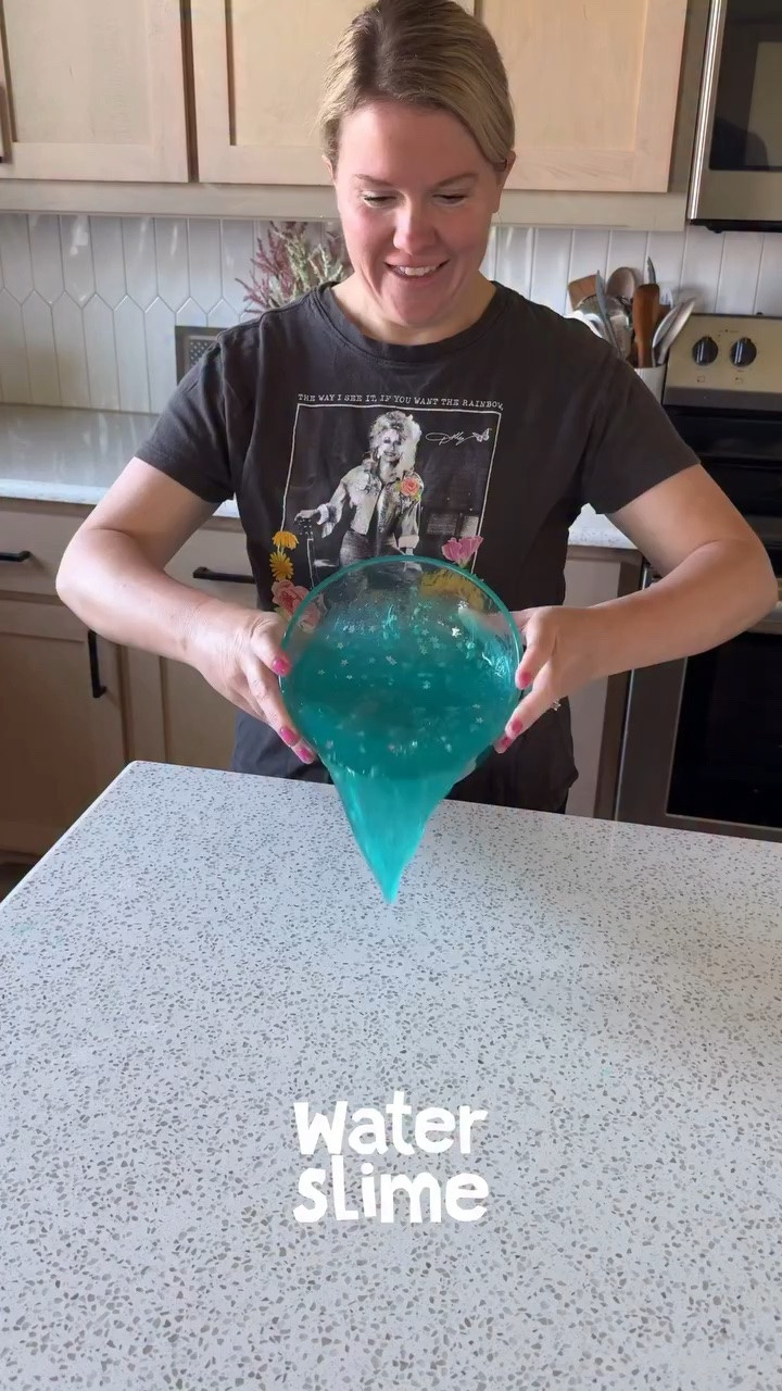 Water slime was a blast. Another Pinterest win. A bit messy but so fun! It feels like slime. But looks and has the movement of water. 

Comment SLIME and I’ll share everything you need to make this. Make sure you are f o l l o w ing to receive the message. 

What you need:
2 cups warm water 
1 tsp Guar gum powder
Food coloring 
1 Tbsp slime activator 

Pour warm water in a bowl, add food coloring, mix. Sift the Guar gum into the water. Stir. It should get a little bit thick, if it doesn’t as a smidge more. Strain the gum out. Slowly add the activator. Stir until it is the slime consistency. Add other things in. I added stars for Fourth of July but you can add others. 

#slime #waterslime #summeractivities #summerfun #summermemories summertime activities slimetime sensoryplay craftymom diycraft

#LTKKids #LTKmomlife #LTKSaleAlert