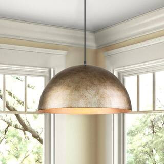 Rennnsan Nicholas 1-Light Antique Silver Oversized Island Dome Pendant Light PL8101-43858 - The H... | The Home Depot