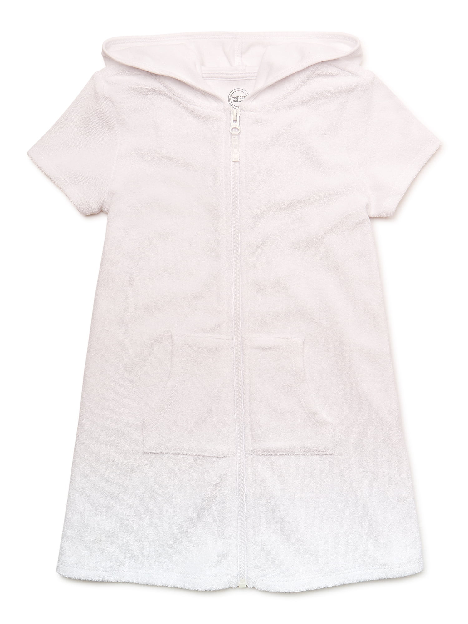 Wonder Nation Girls Hooded Swim Cover Up, Sizes 4-18 & Plus | Walmart (US)