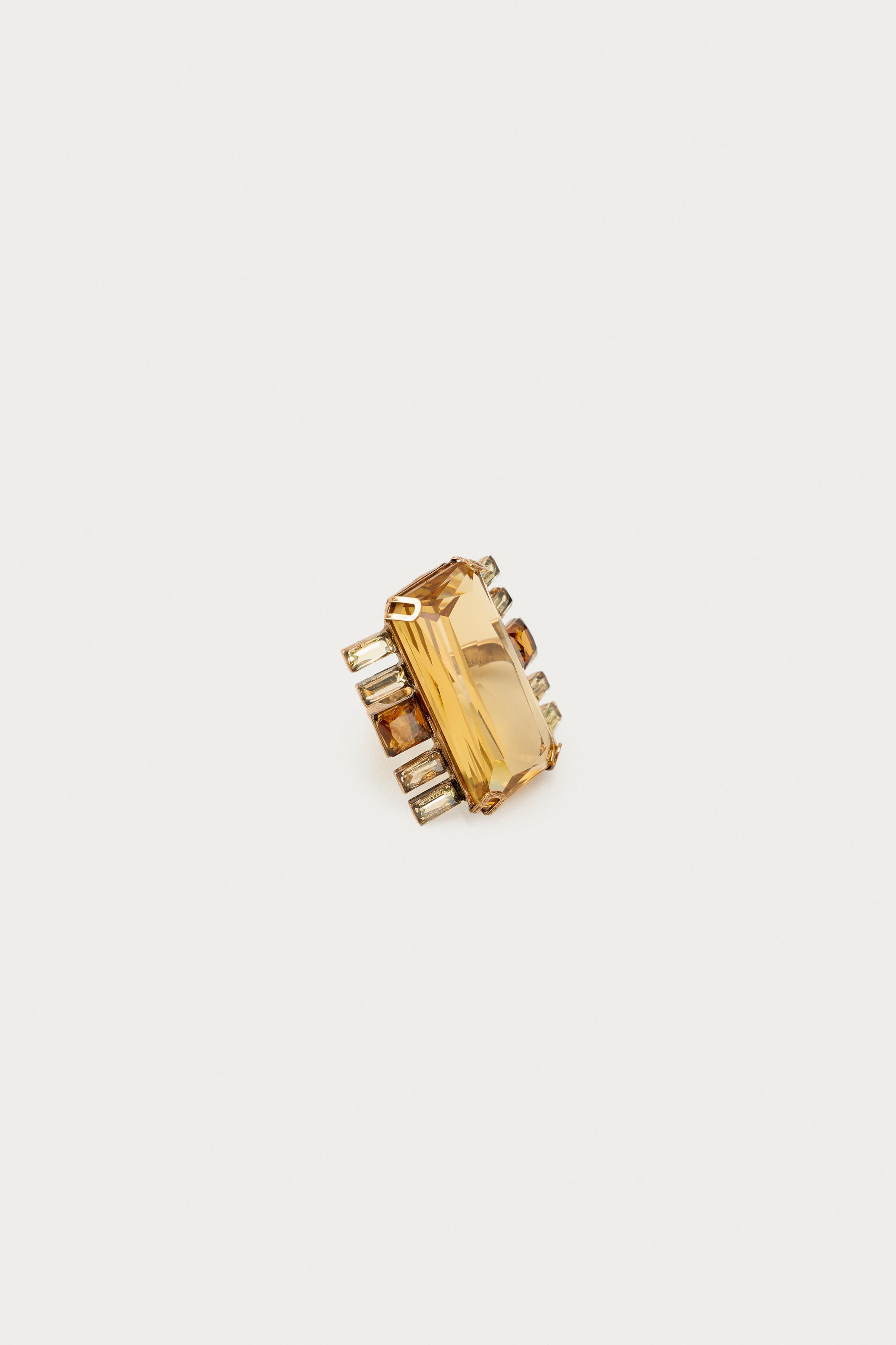 2-PACK OF FLOWER & RECTANGLE RINGS MARISA BERENSON X ZARA | Zara US