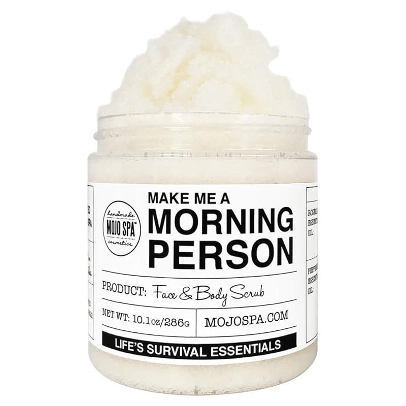 Mojo Spa Make Me a Morning Person Face and Body Scrub for Women and Men, Deep Moisturizing Facial... | Amazon (US)