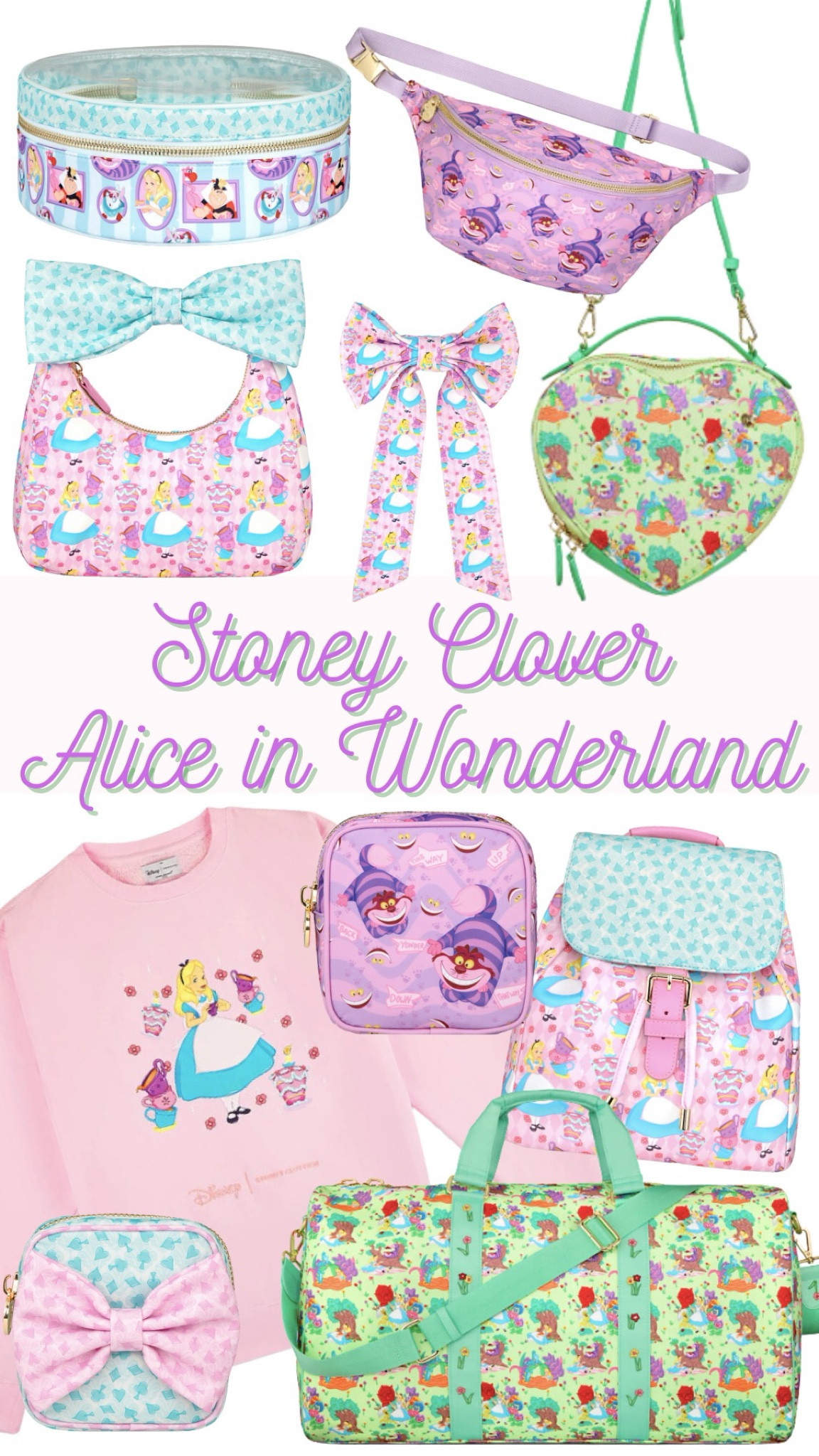 Stoney Clover Lane Alice in Wonderland Collection 🐰♥️♠️🫖🗝️😸

Disney outfit, Disney bag, travel pouch, fanny pack, belt bag, hair bow, bow purse, bow trend 

#LTKitbag #LTKtravel #LTKGiftGuide