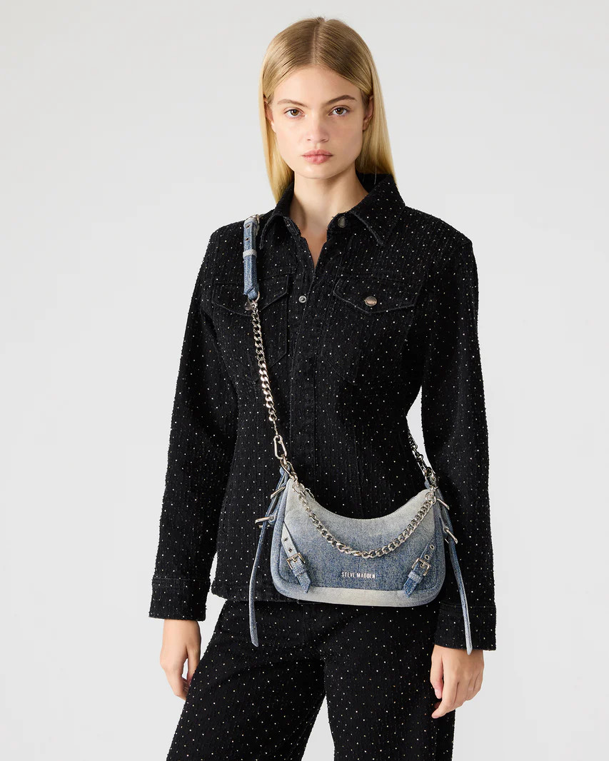 VITAL Denim Fabric Women's Shoulder Bag | Steve Madden (US)