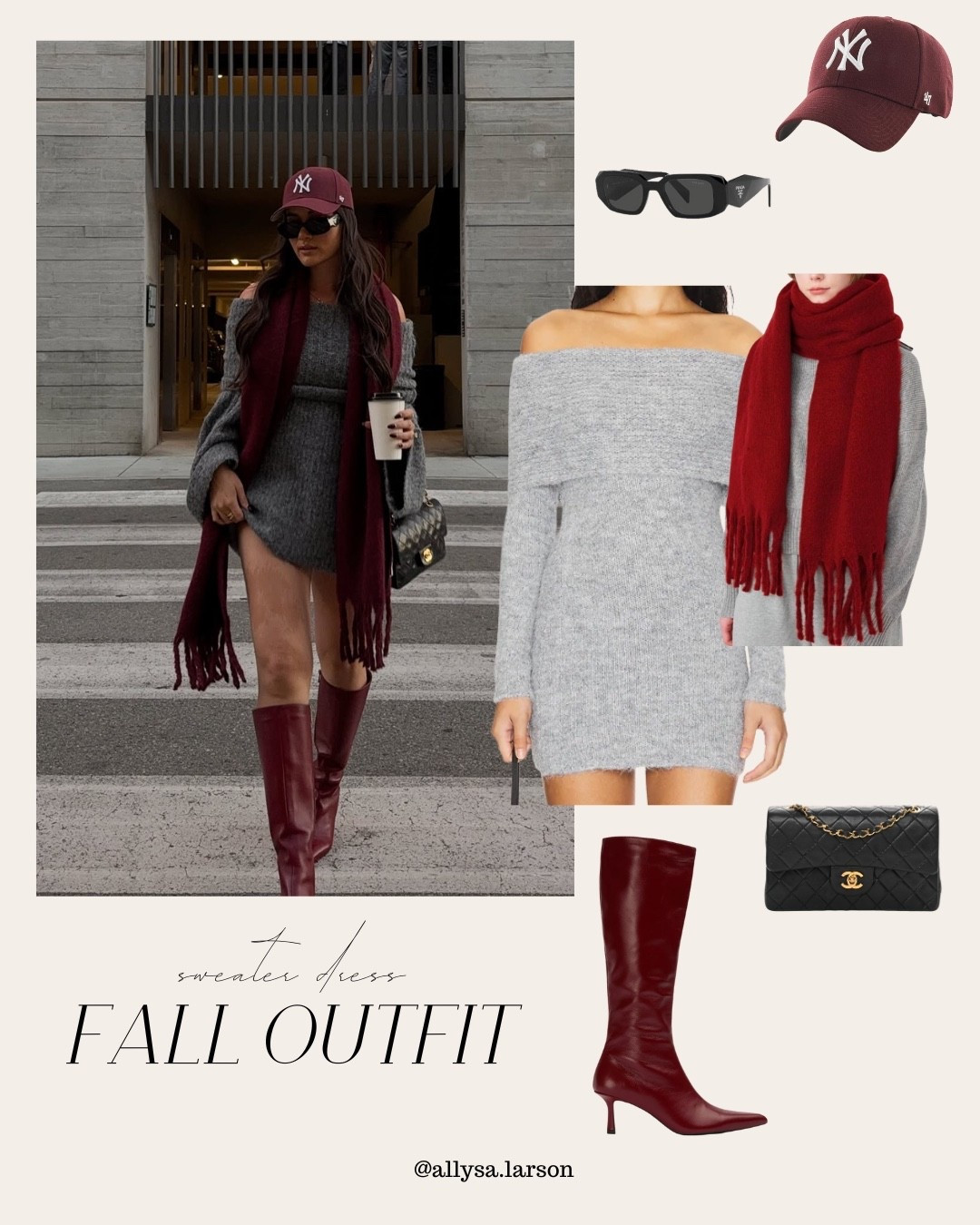 Cozy sweater dress outfit for fall/early winter - loving anything burgundy!

#LTKootd #LTKSeasonal #LTKFindsUnder100