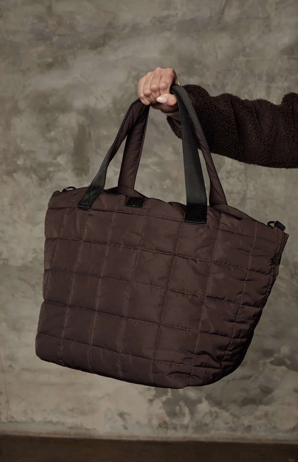 Quilted Tote Bag | Coffee | Alp N Rock