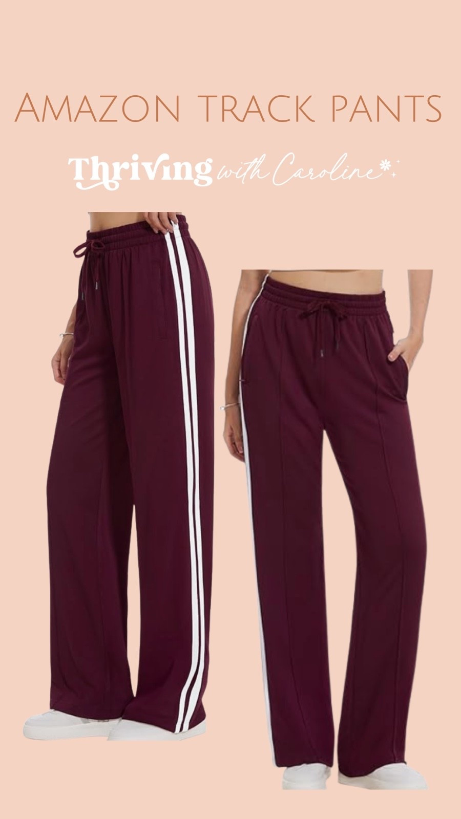 Amazon track pants! 

#LTKSeasonal #LTKU #LTKActive