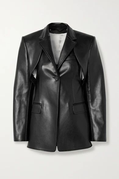 Convertible faux leather blazer | NET-A-PORTER (UK & EU)