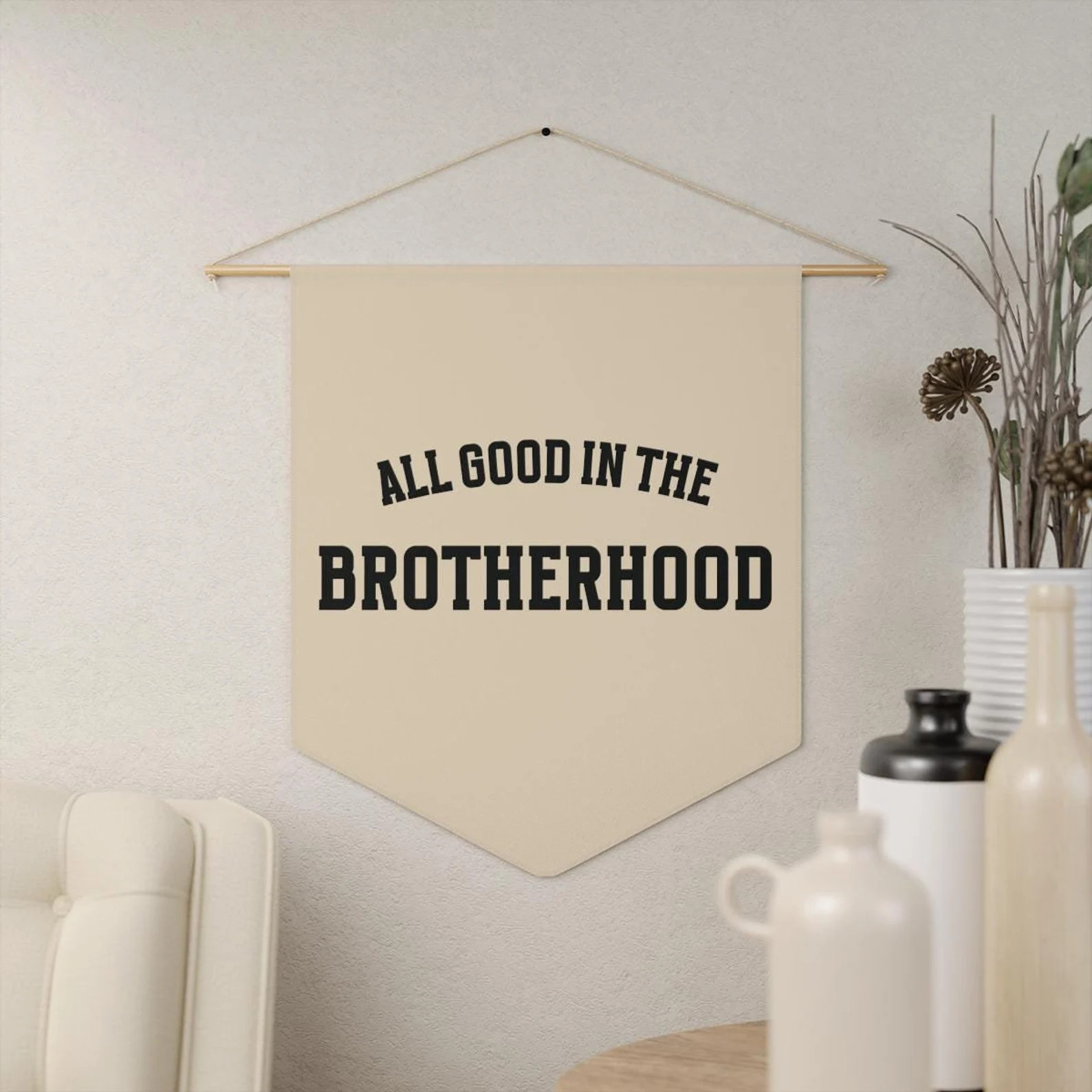 All Good In The Brotherhood Pennant, Boyhood Banner, Boys Room Decor, Boyhood Pennant Flag, Kids ... | Etsy (US)