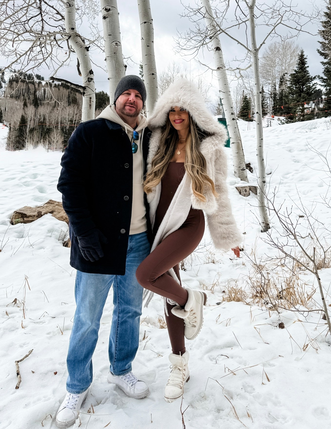 Love this brown jumpsuit for the snow with fleece lined tights under! Found a comparable coat too! This Target one in the photo is from last year! 

#LTKSeasonal #LTKFindsUnder100 #LTKTravel