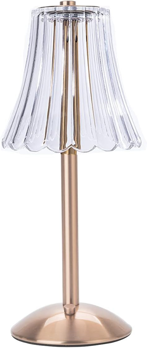 HEQET Cordless Table Lamps for Home,Table,Dining Room, Gold Rechargeable Lamps, USB Charge 12'' T... | Amazon (US)