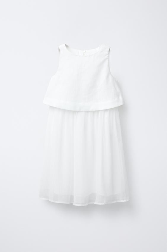 DOUBLE LAYER LINEN DRESS | Zara US