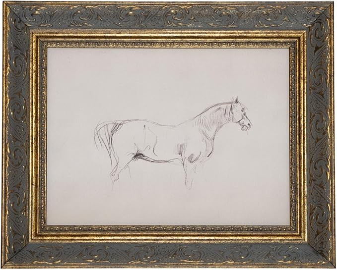Petal Lane Horse Wall Art - Framed Antique Decor - Make Your Own Gallery Wall Frame Set - Dark Ac... | Amazon (US)