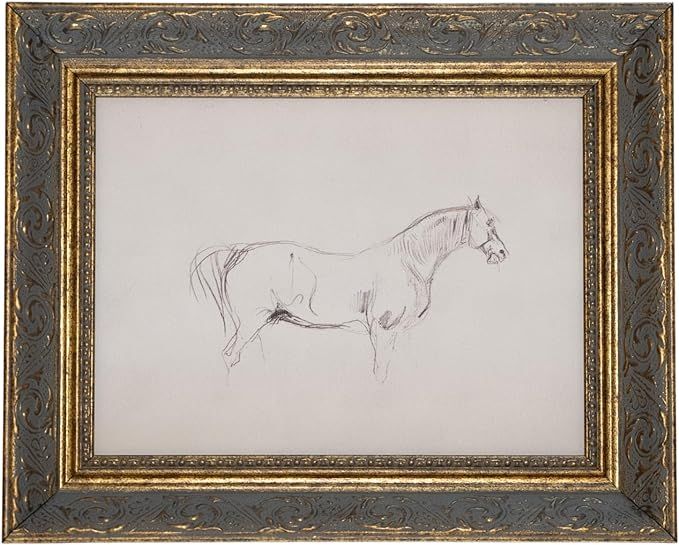 Petal Lane Horse Wall Art - Framed Antique Decor - Make Your Own Gallery Wall Frame Set - Dark Ac... | Amazon (US)