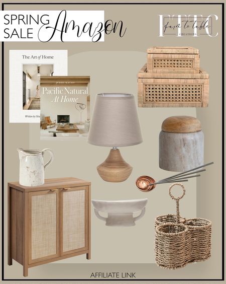 Amazon Big Spring Sale. Follow @farmtotablecreations on Instagram for more inspiration.

SICOTAS Sideboard Buffets Storage Cabinet - Boho Kitchen Coffee Bar Cabinet with Rattan Decorated Door - Farmhouse Chest Credenza - Cupboard Console Table for Dining Room Hallway - Oak. Creative Co-Op Modern Decorative Square Woven Rattan and Wood Display Boxes with Glass Top, Set of 2 Sizes, Natural Finish. Pacific Natural Coffee Table Book. The Art of Home. Creative Co-Op Stoneware Bowl w Reactive Glaze, White. Creative Co-Op 28 oz. Stoneware, Reactive Glaze, White (Each One Will Vary) Pitcher, 6.25". Marble Canister with Wood Lid. Creative Co-Op Farmhouse Textured Copper Ladles. Wood Table Lamp with Linen Shade, Natural. Woven Seagrass Caddy with 3 Sections Basket. Amazon. Amazon Home Finds. Affordable Home. Amazon Sale. 

#LTKhome #LTKfindsunder50 #LTKsalealert