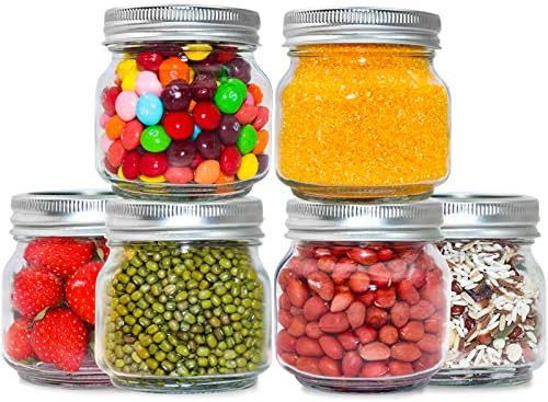 [Newest Superb Version]EAXCK 8 oz Mason Jars with Lids and Bands 6 PACK,Wide Mouth Canning Jars H... | Amazon (US)