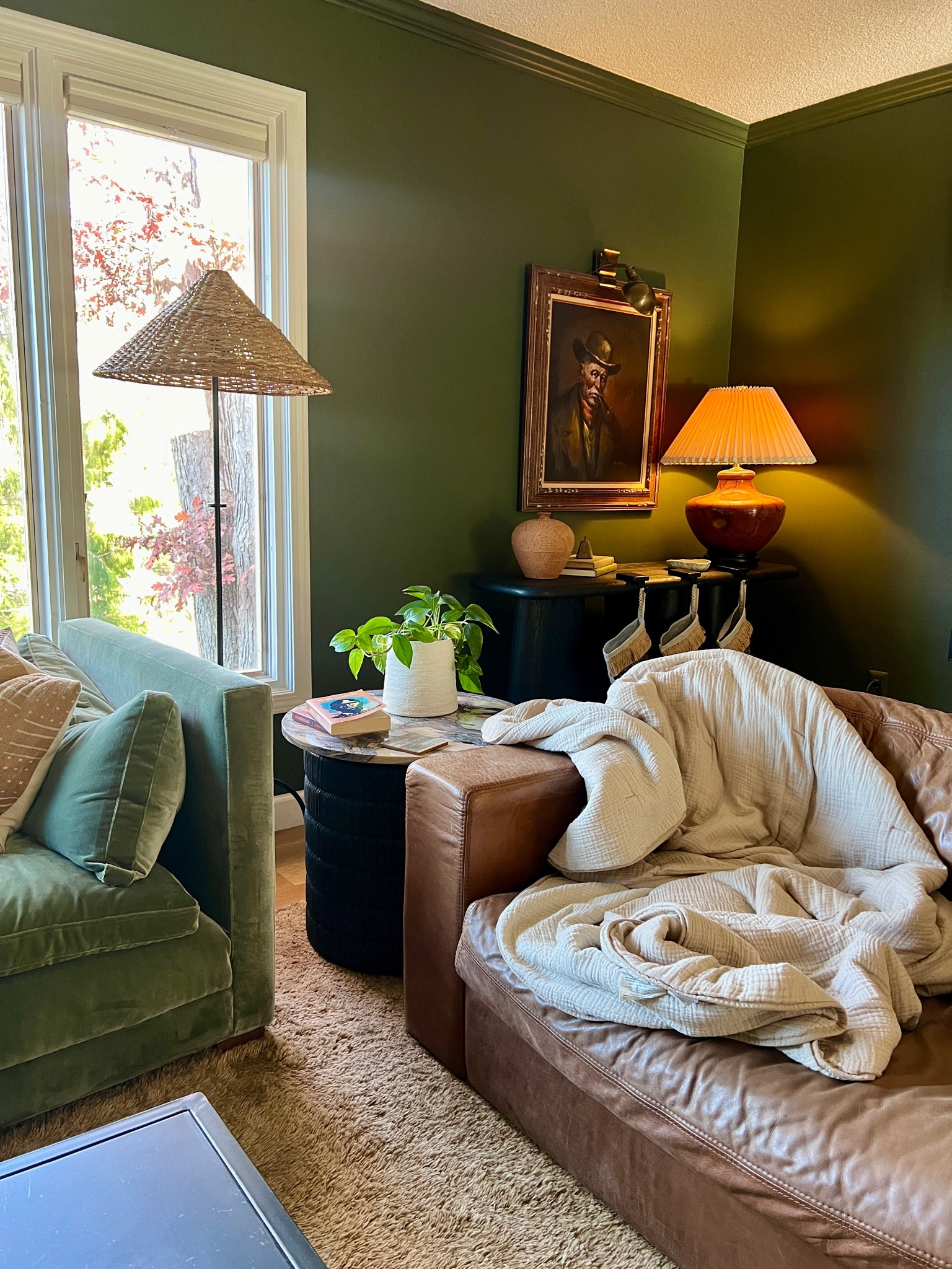 Target lamp but customized with a wicker shade! Love how it turned out. Also, the blanket shown is my absolute favorite (I have a full here and a king on my bed). Would be an amazing (quality) gift! 🎁 

#LTKHome #LTKHoliday #LTKStyleTip