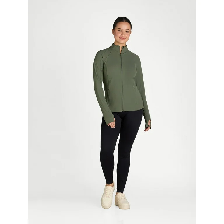 Avia Women's and Women's Plus SoftSculpt Zip-Up Jacket, Sizes XS-4X | Walmart (US)