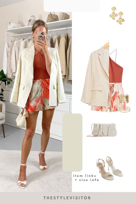 Date night outfit wearing printed satin shorts (xs), string body (s) and a cream linen blazer (36). I’m 5’7/171 cm. Read the size guide/size reviews to pick the right size.

Leave a 🖤 to favorite this post and come back later to shop



#LTKstyletip #LTKSeasonal #LTKeurope