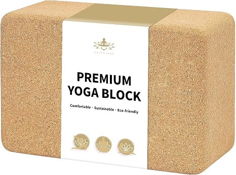 Hatha Yoga Cork Yoga Block, Natural Cork from Portuguese, Premium Brick, Eco-Friendly Yoga Access... | Amazon (US)