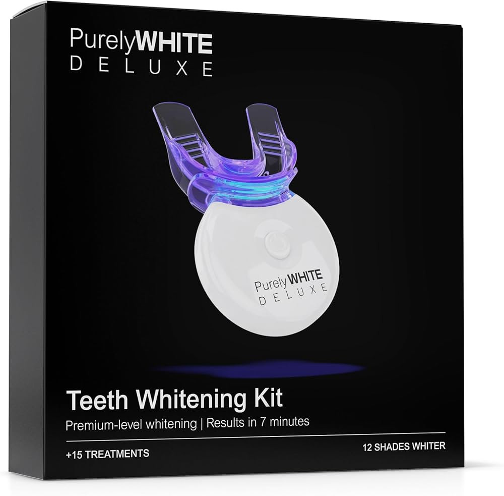 PurelyWHITE DELUXE Teeth Whitening Kit, Complete LED Teeth Whitening, 15+ Treatments, (3) 3ml Whi... | Amazon (US)