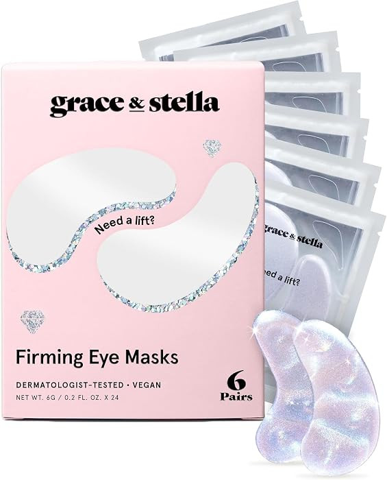 grace & stella Peptide Under Eye Patches with Niacinamide & Rice Extract | Amazon (US)
