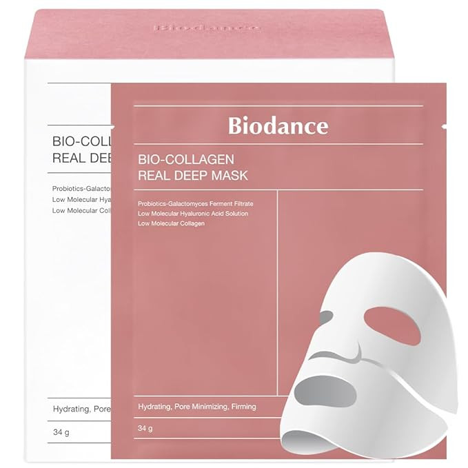 BIODANCE Bio-Collagen Real Deep Mask, Hydrating Overnight Hydrogel Mask, Pore Minimizing, Elastic... | Amazon (US)