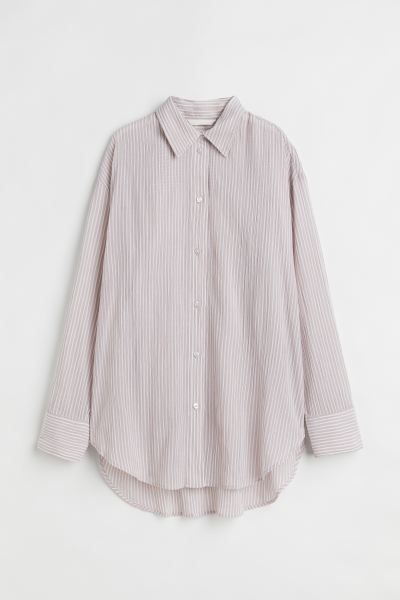 Crinkled cotton shirt | H&M (UK, MY, IN, SG, PH, TW, HK)