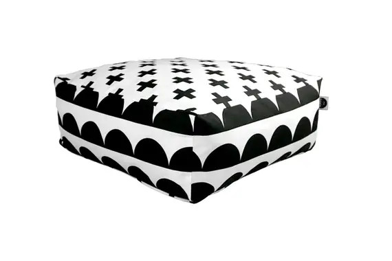Monochrome Kids Pouf / Kids Floor Pillow / Kids Room Decor / Nursery Decor / Gift For Kids / Sitting | Etsy (US)