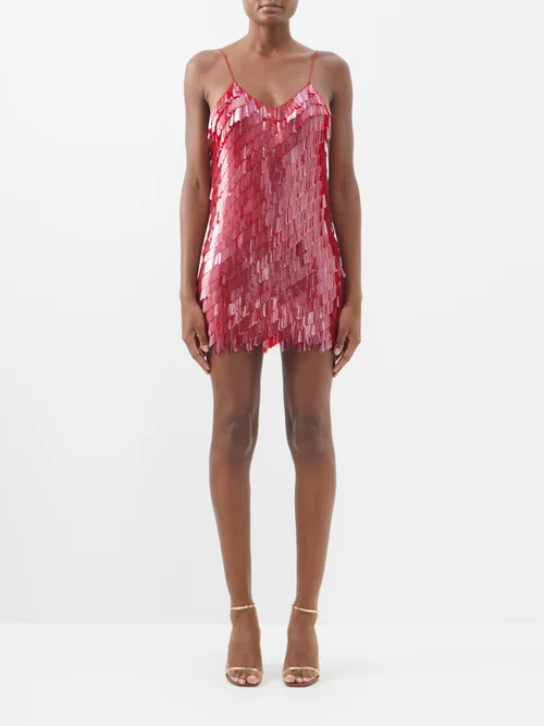 Ashish - Sequinned Mini Dress - Womens - Red | Matches (US)