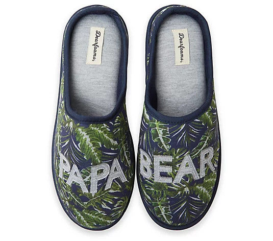 Dearfoams Mens Papa Bear Clog Slippers - Reid | QVC
