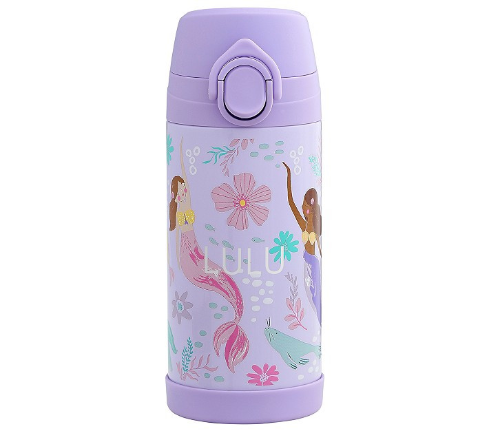 Mackenzie Lavender Mermaids Water Bottle | Pottery Barn Kids