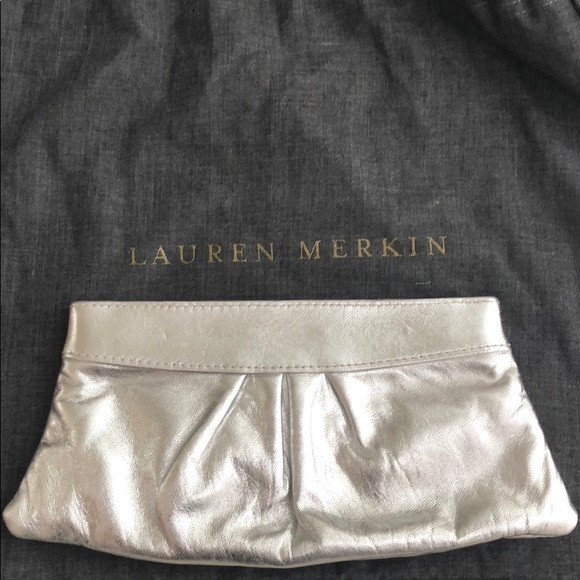 Lauren Merkin Silver Metallic Clutch | Poshmark