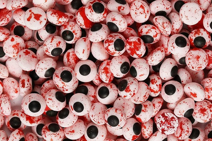 Halloween Sugar Candy, Edible Bloody Eyeball Candy for Halloween Treats, Edible Toppers Cake Deco... | Amazon (US)