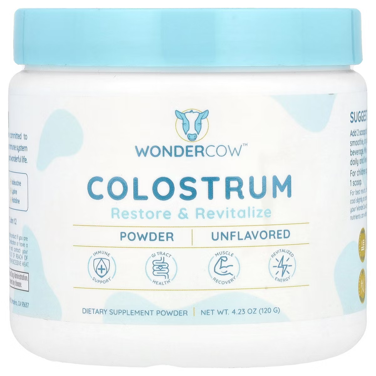 Wondercow Colostrum Powder, Unflavored, 4.23 oz (120 g) | Target