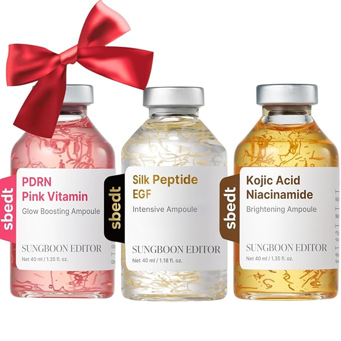 SUNGBOON EDITOR Hometox Trio Ampoule Kit, Copper Peptide, PDRN & Kojic Acid, Radiance & Glow Boos... | Amazon (US)