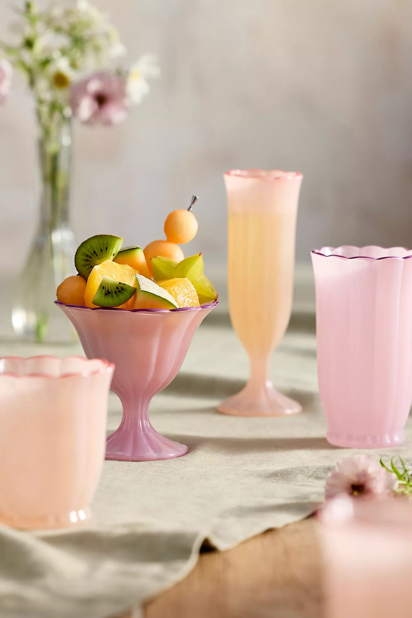 Ruffle Rim Dessert Coupes, Set of 2 | Anthropologie (US)