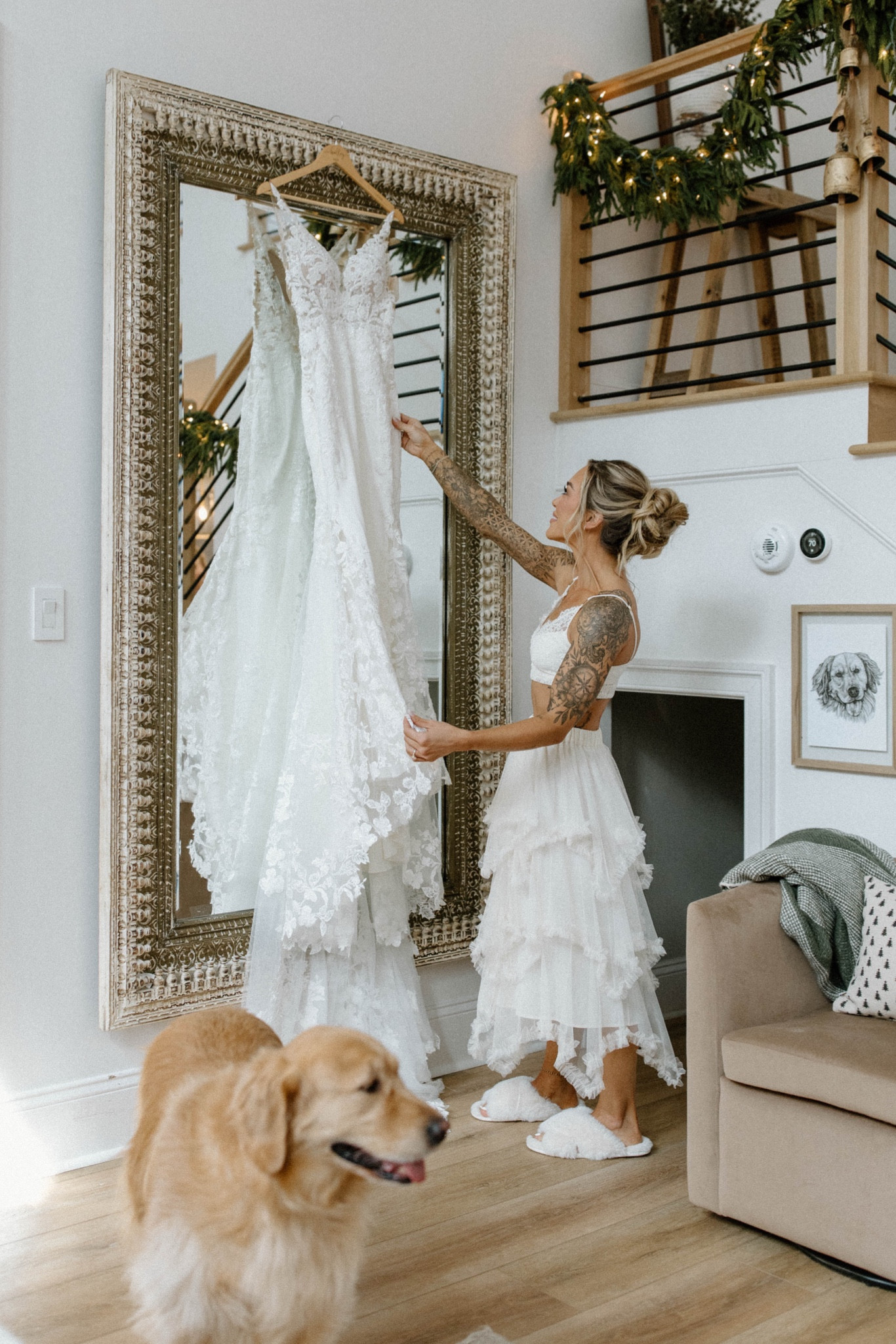 Morning of 🤍💍✨

XS in skirt & bralette is old from aerie but I linked some similar! 🥹 

Bride / wedding / white outfits / getting ready / wedding day / skirt / lulus / Holley Gabrielle 

#LTKFindsUnder100 #LTKWedding #LTKStyleTip