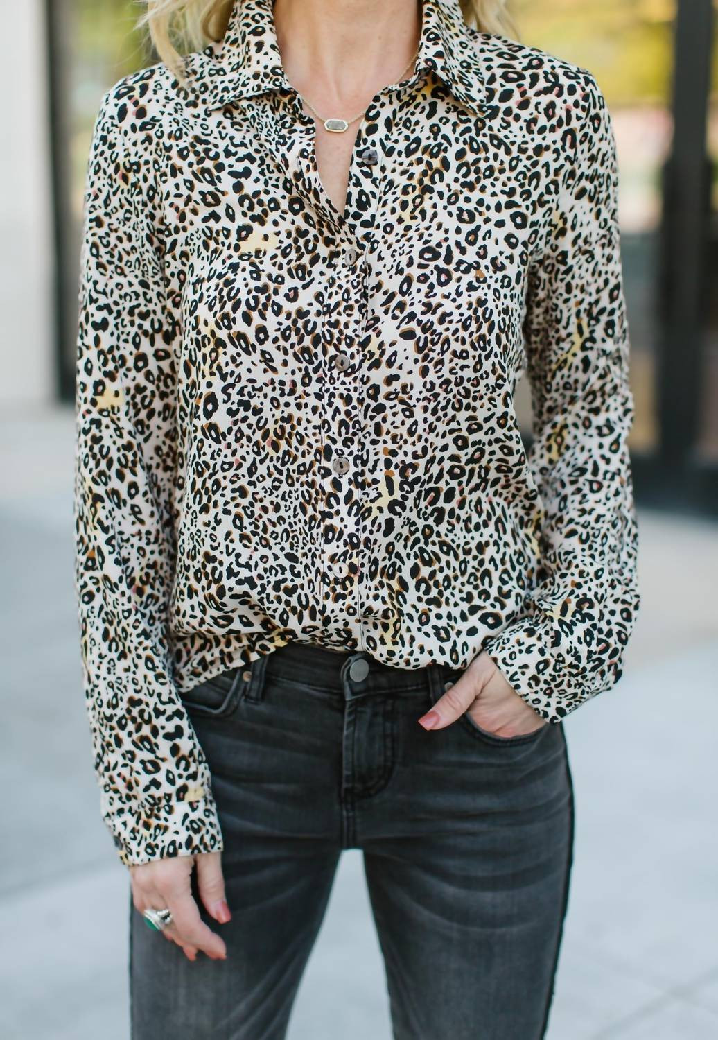 Panther Leopard Printed Blouse | Shop Simon