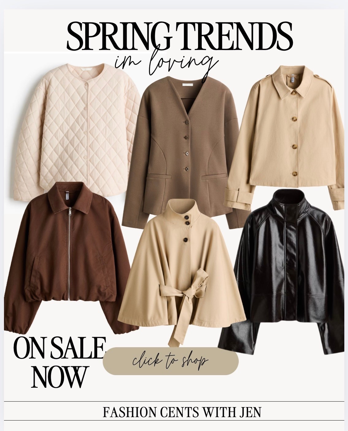 Jacket trends for spring on sale now



Jackets for spring
Spring coats 

#LTKWorkwear #LTKSeasonal
