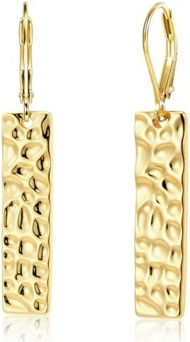 ALEXCRAFT 925 Sterling Silver Dangle Earrings for Women, 14K Gold Plated French Leverback Earring... | Amazon (US)