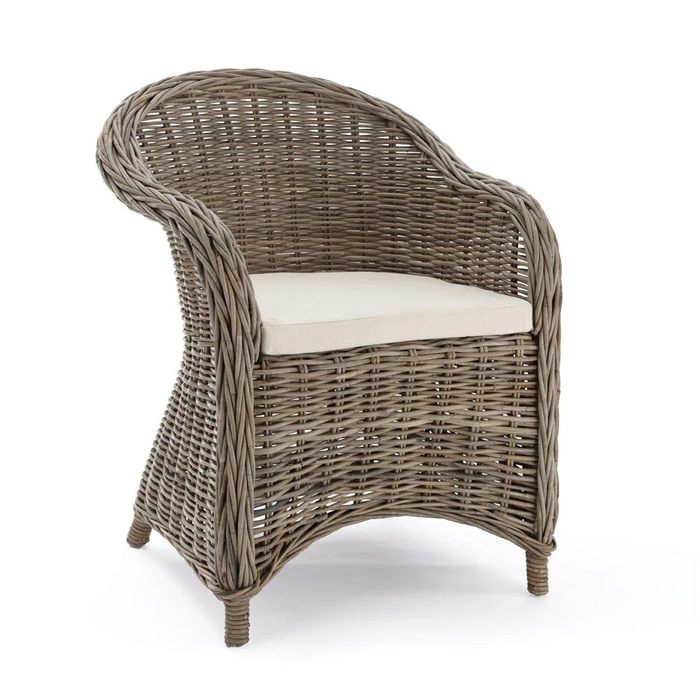 Nelda Wicker Premium All-Weather Wicker Outdoor Lounge Chair | Birch Lane