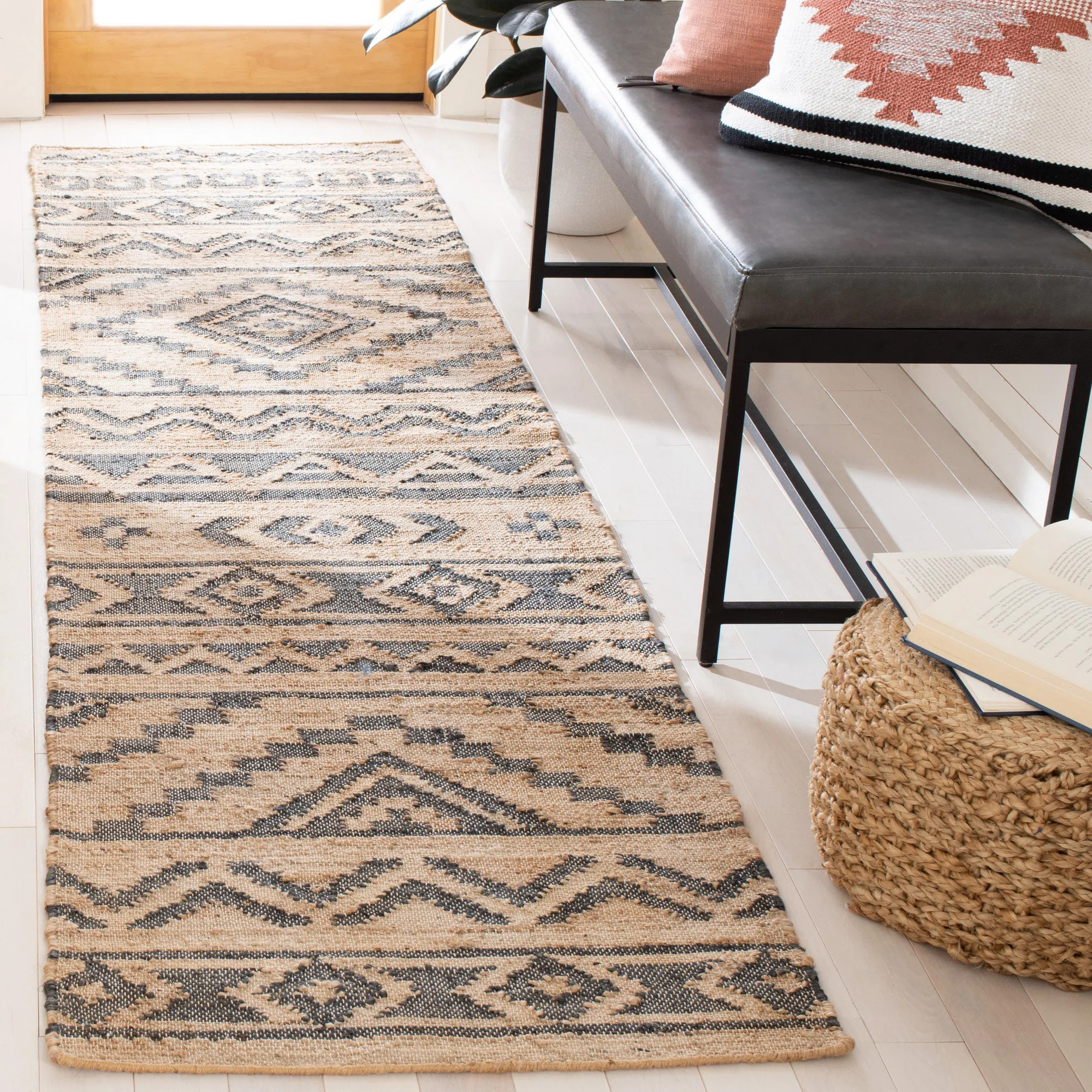 Haywa Hand Loomed Jute, Cotton Southwestern Rug | Wayfair North America